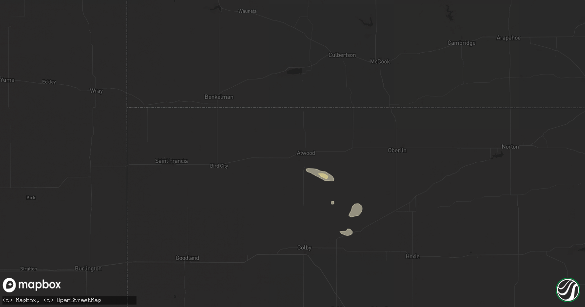 Hail map in Atwood, KS on August 11, 2024
