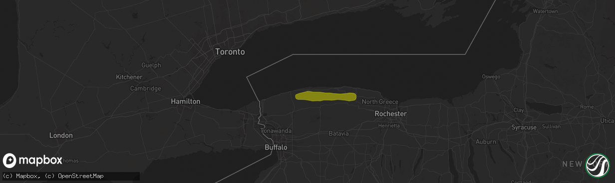 Hail map in Barker, NY on August 11, 2024