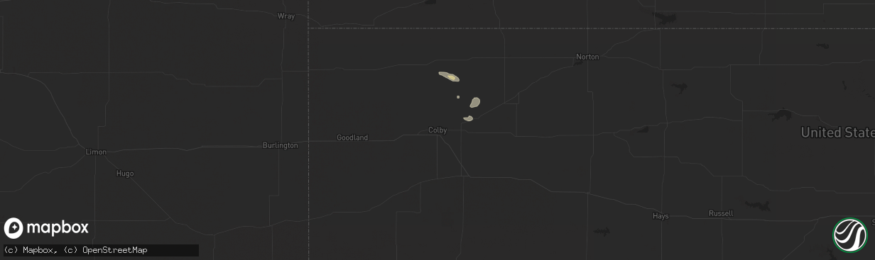 Hail map in Colby, KS on August 11, 2024