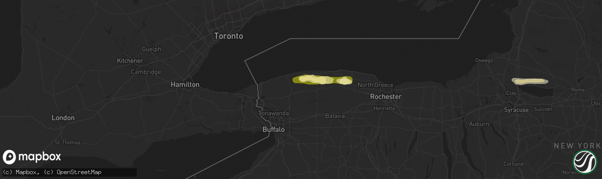 Hail map in Gasport, NY on August 11, 2024