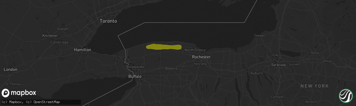 Hail map in Holley, NY on August 11, 2024