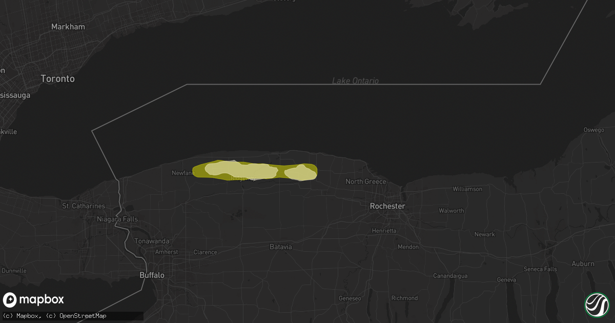 Hail map in Kendall, NY on August 11, 2024