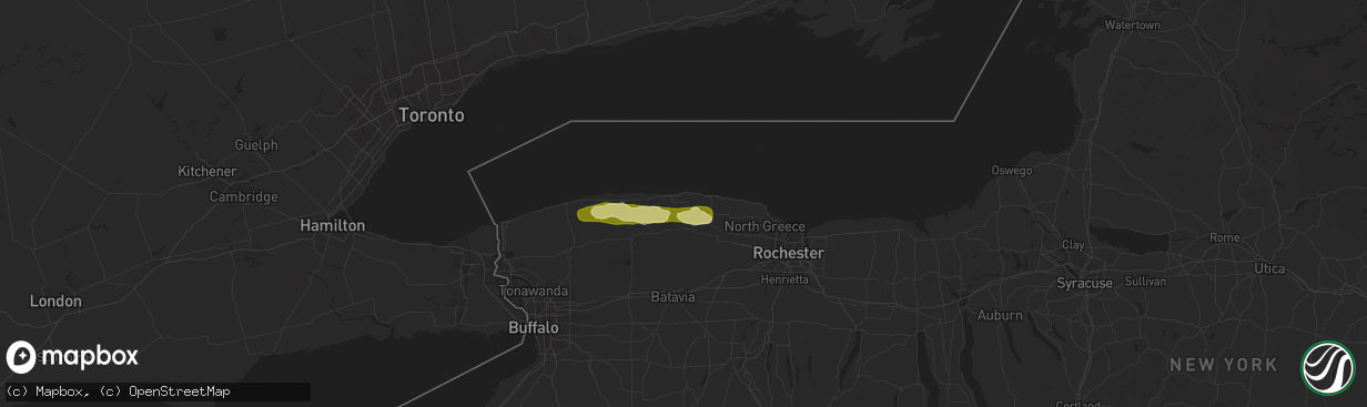 Hail map in Kent, NY on August 11, 2024