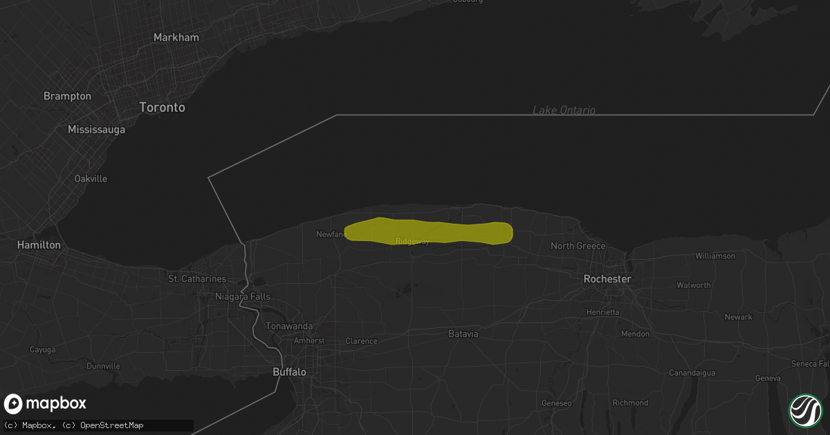 Hail map in Lyndonville, NY on August 11, 2024
