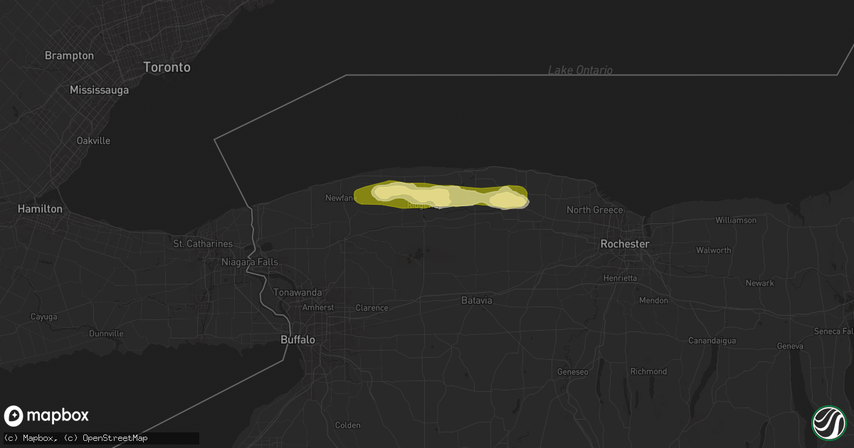 Hail map in Medina, NY on August 11, 2024