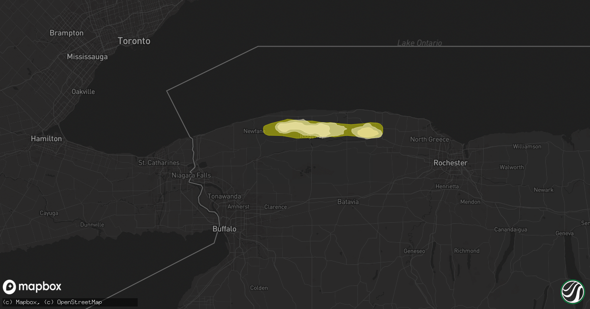Hail map in Middleport, NY on August 11, 2024