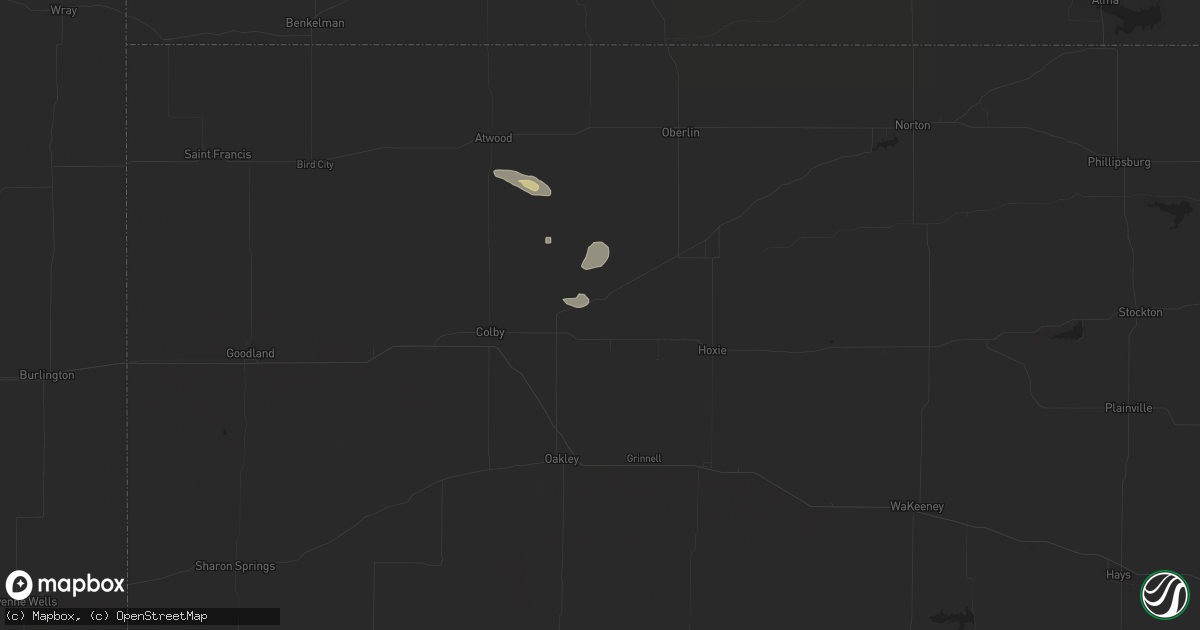 Hail map in Rexford, KS on August 11, 2024
