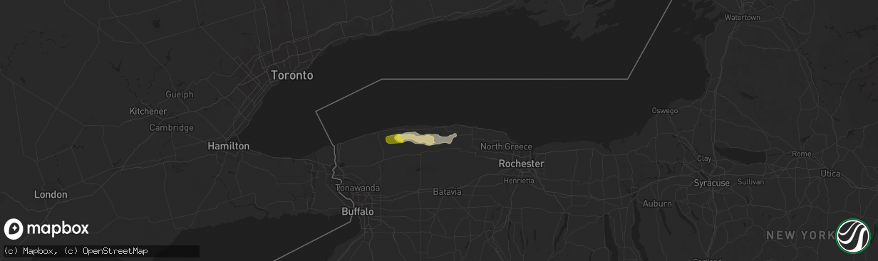 Hail map in Waterport, NY on August 11, 2024