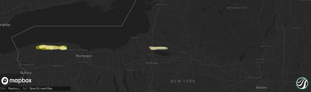 Hail map in West Monroe, NY on August 11, 2024