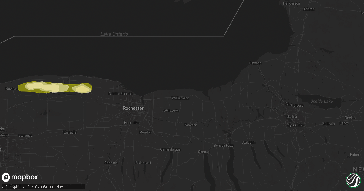 Hail map in Williamson, NY on August 11, 2024