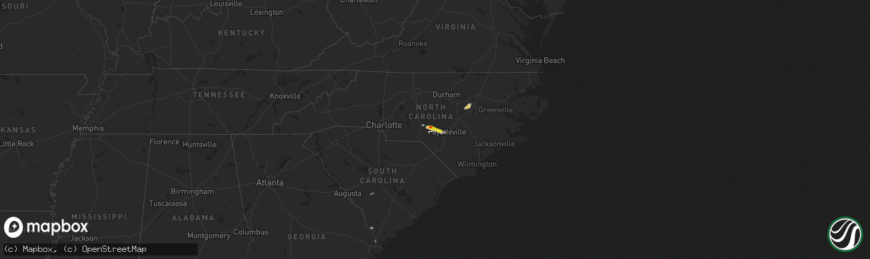 Hail map on August 11, 2024