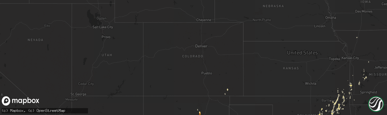 Hail map in Colorado on August 11, 2025