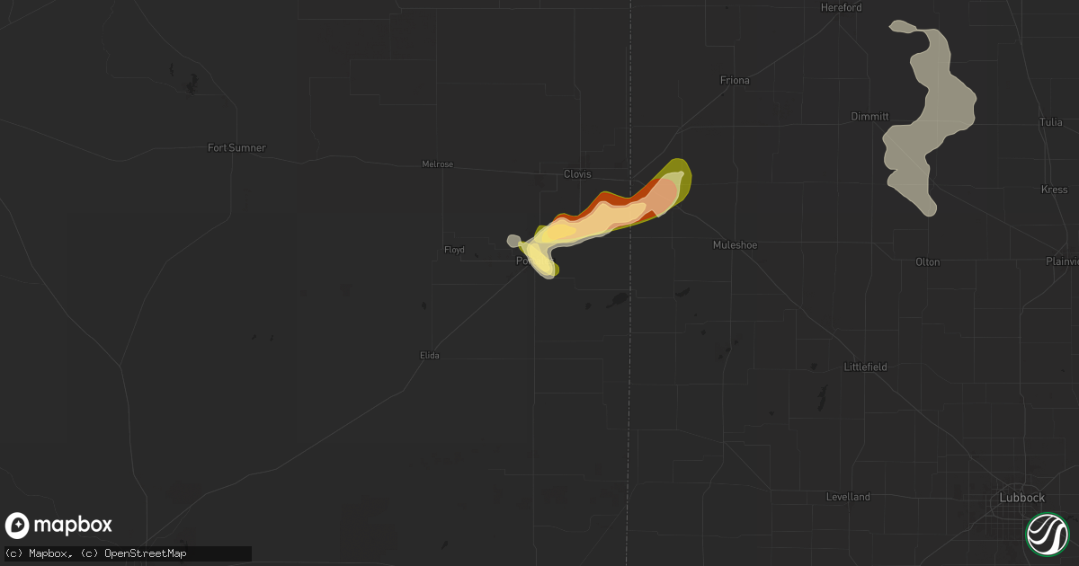 Hail map in Portales, NM on August 11, 2025