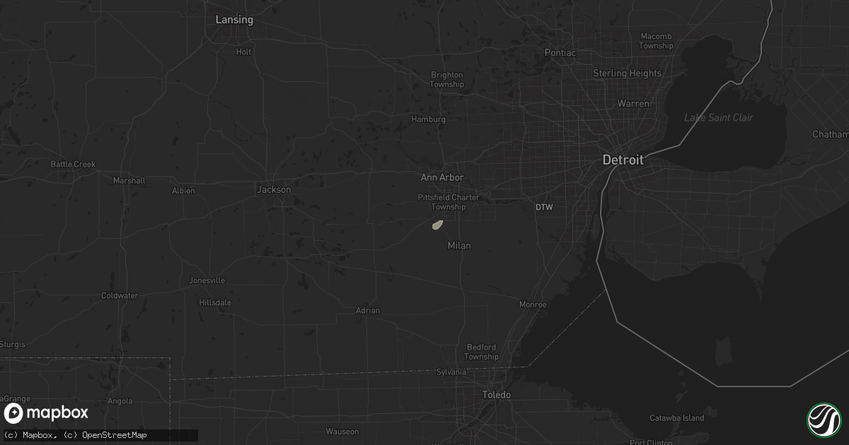 Hail map in Saline, MI on August 11, 2025