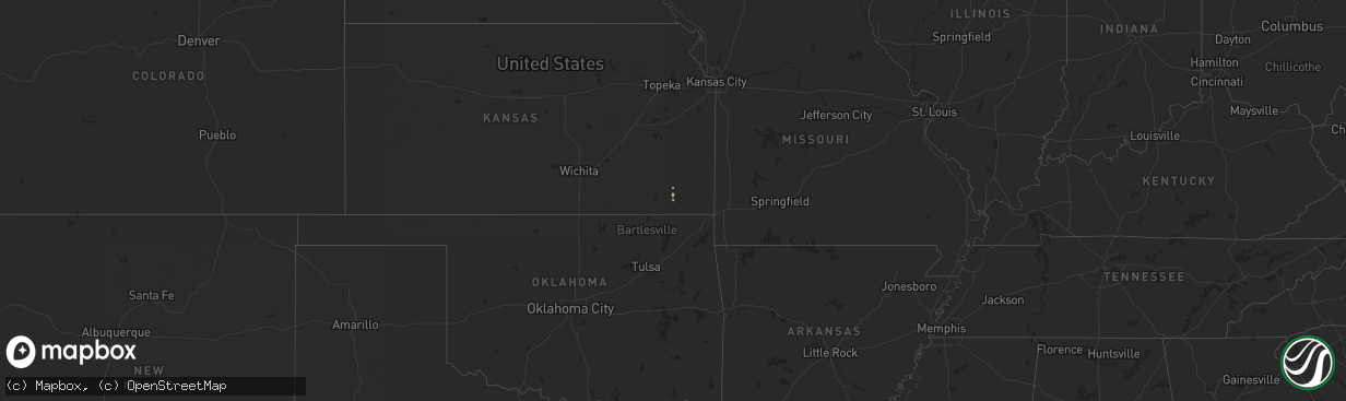 Hail map on August 11, 2025