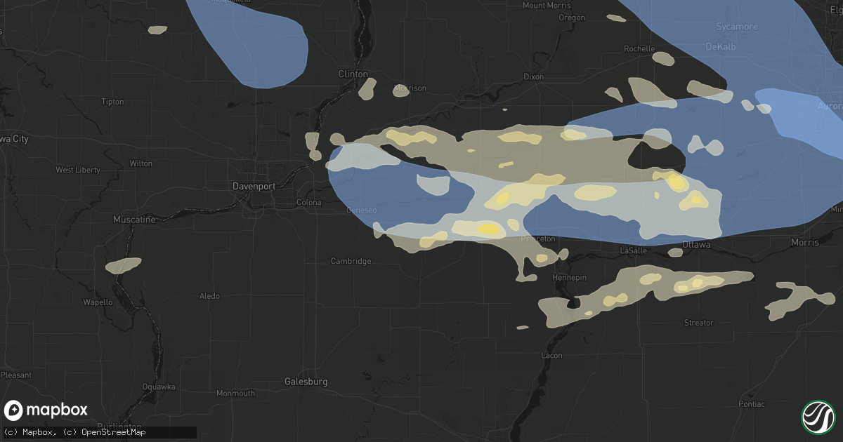 Hail map in Annawan, IL on August 11, 2026