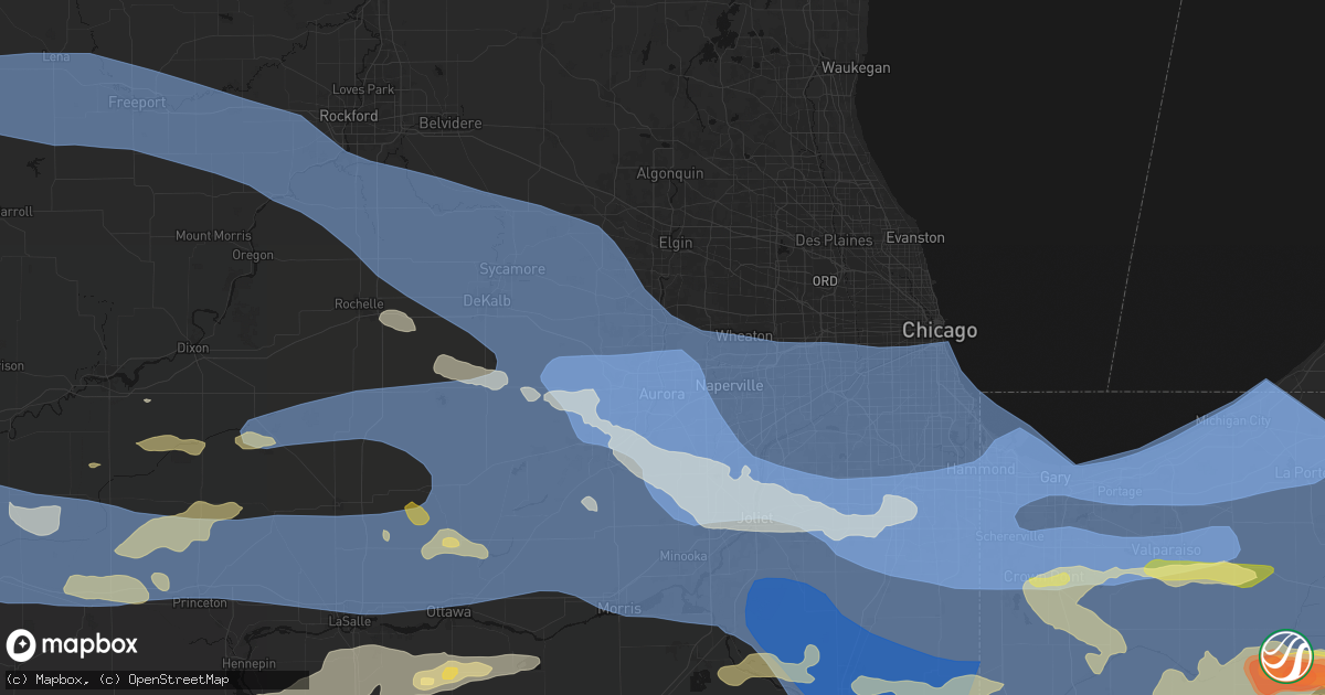 Hail map in Batavia, IL on August 11, 2026