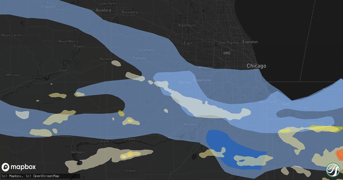 Hail map in Bristol, IL on August 11, 2026