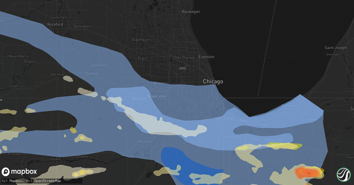 Hail map in Clarendon Hills, IL on August 11, 2026