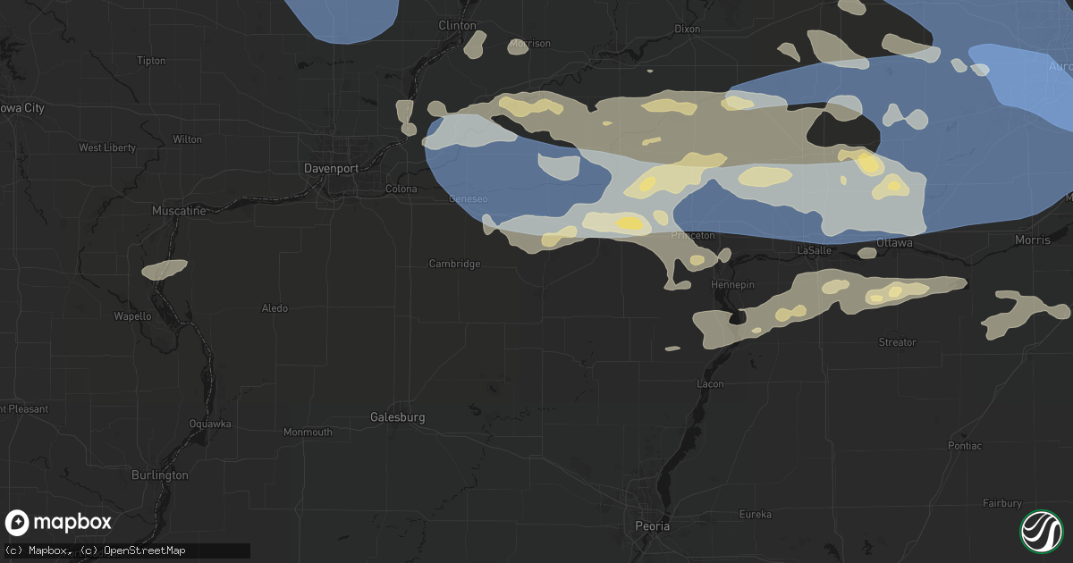 Hail map in Kewanee, IL on August 11, 2026