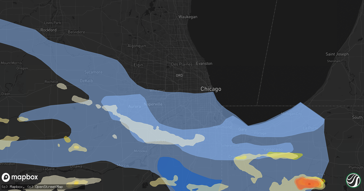 Hail map in La Grange Park, IL on August 11, 2026