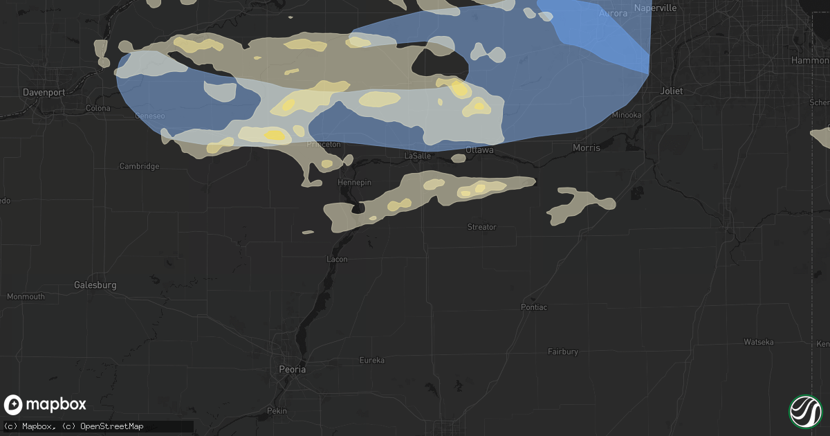 Hail map in Lostant, IL on August 11, 2026