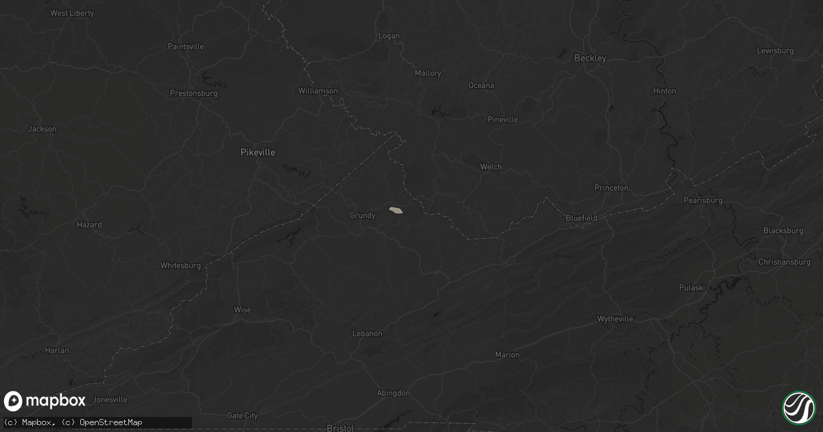 Hail map in Pilgrims Knob, VA on August 11, 2026