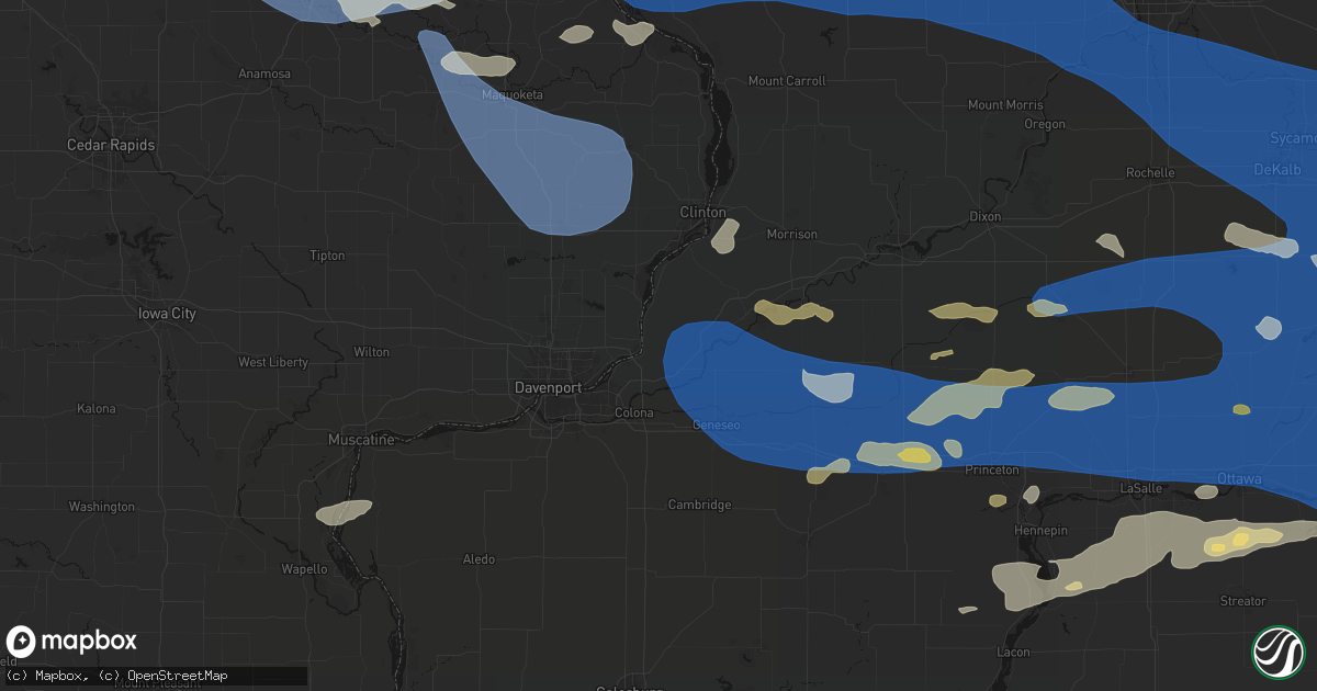 Hail map in Port Byron, IL on August 11, 2026