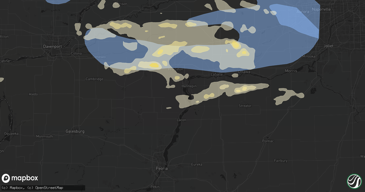 Hail map in Putnam, IL on August 11, 2026