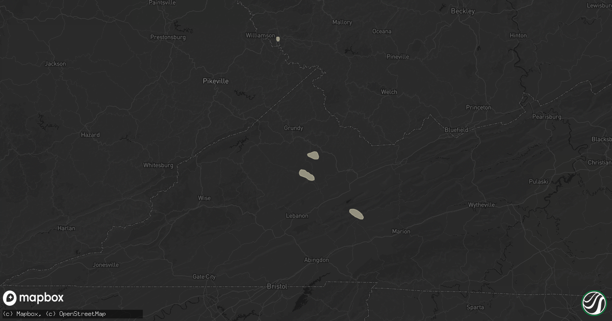 Hail map in Rowe, VA on August 11, 2026
