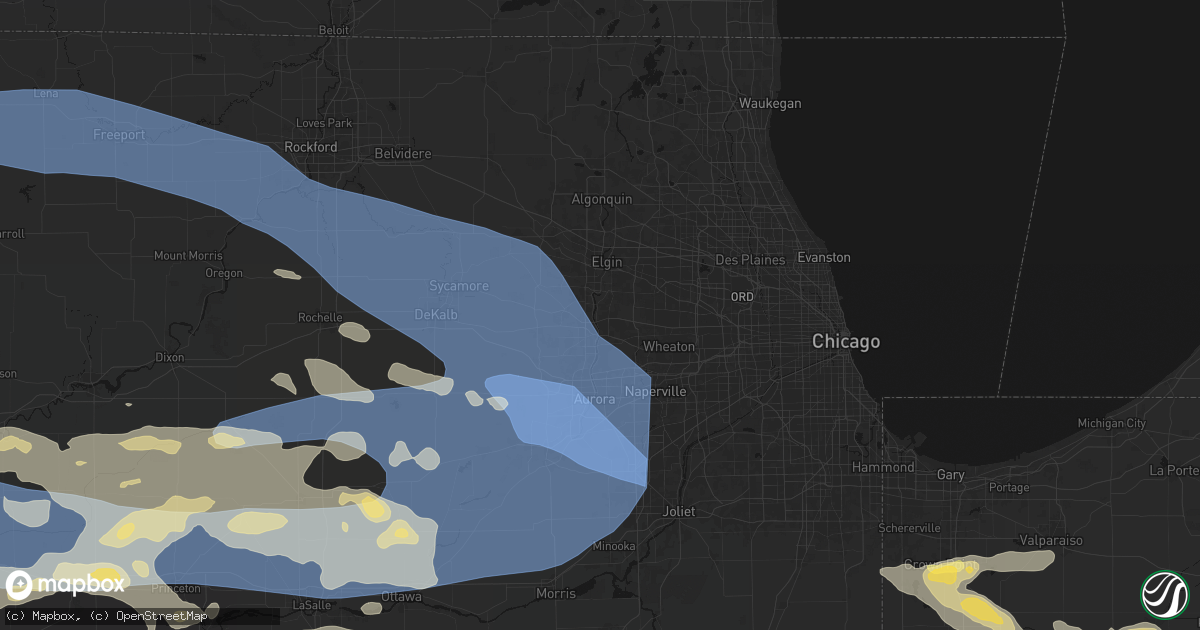 Hail map in Saint Charles, IL on August 11, 2026