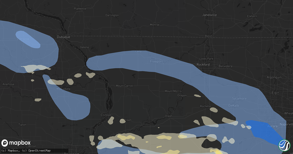 Hail map in Shannon, IL on August 11, 2026