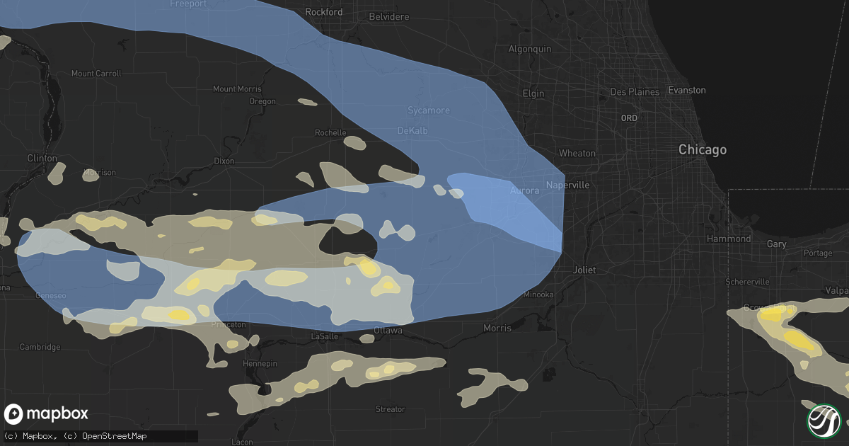 Hail map in Somonauk, IL on August 11, 2026