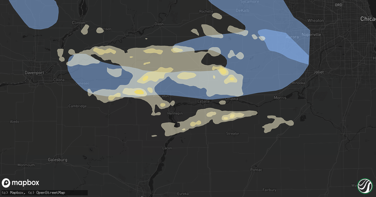Hail map in Spring Valley, IL on August 11, 2026