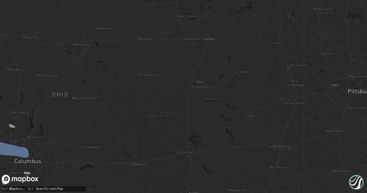 Hail map in Stone Creek, OH on August 11, 2026