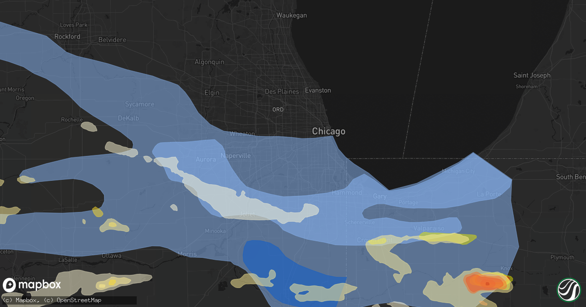 Hail map in Summit Argo, IL on August 11, 2026
