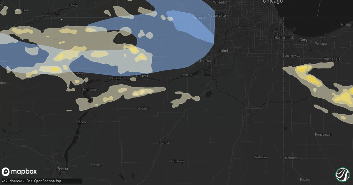 Hail map in Verona, IL on August 11, 2026