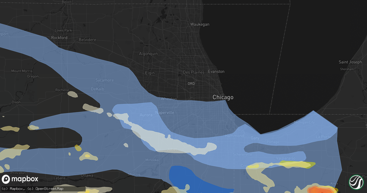 Hail map in Villa Park, IL on August 11, 2026