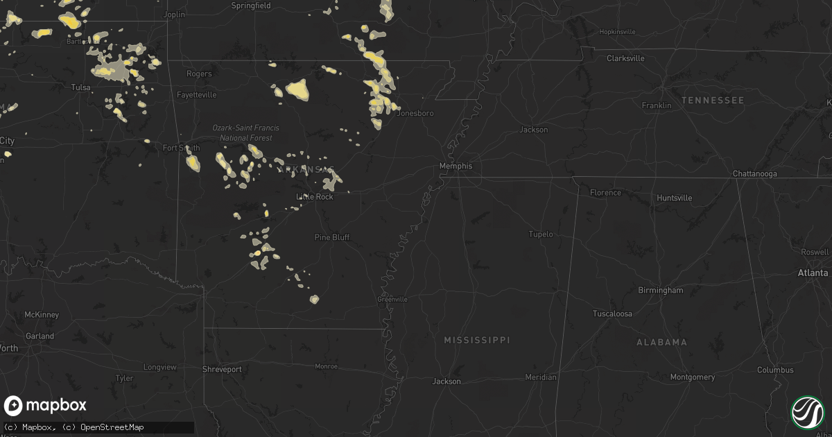 Hail map in Texas on August 12, 2011