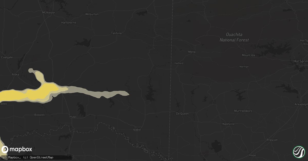 Hail map in Mayflower, AR on August 12, 2012
