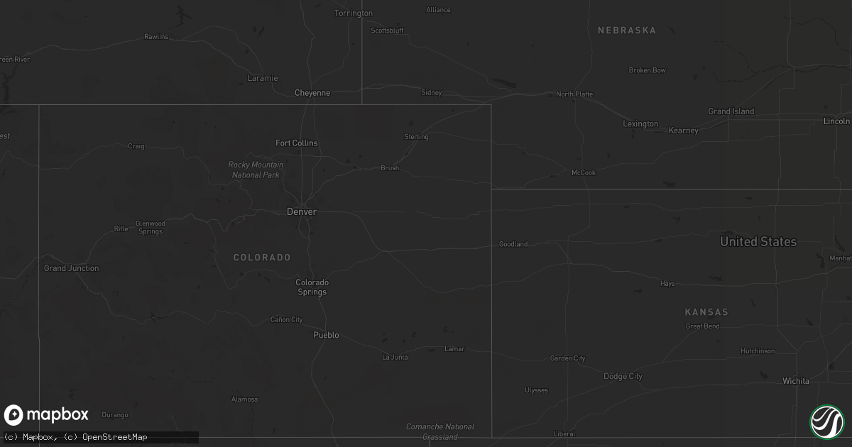 Hail map in Texas on August 12, 2012