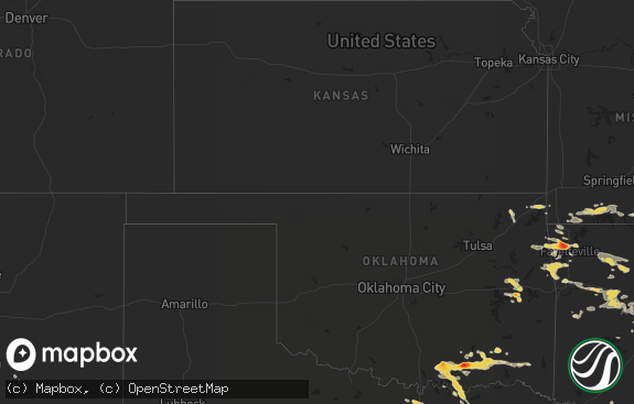 Hail map preview on 08-12-2012