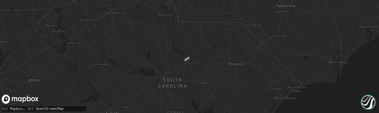 Hail map in Camden, SC on August 12, 2014