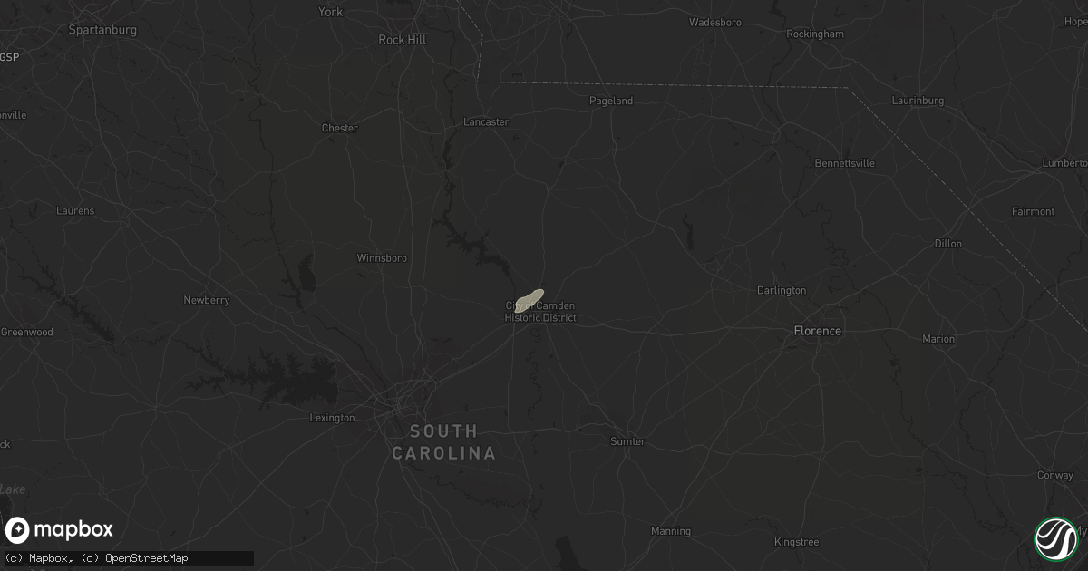 Hail map in Camden, SC on August 12, 2014