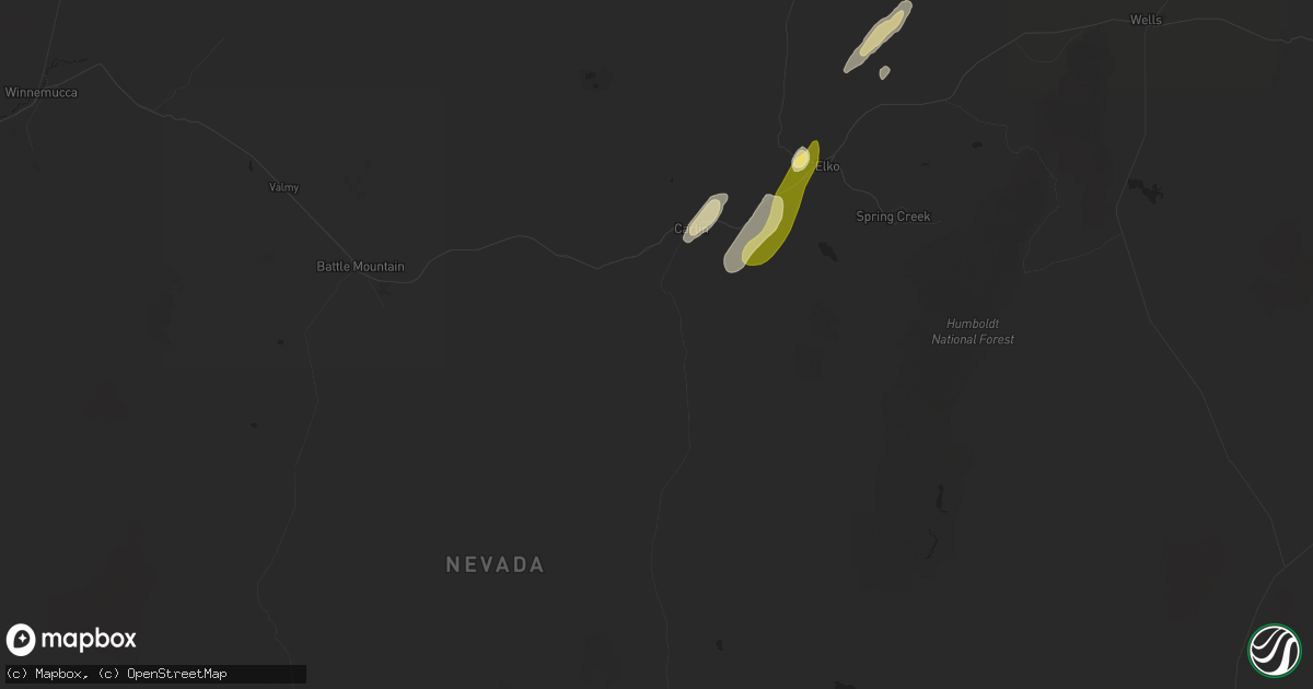 Hail map in Carlin, NV on August 12, 2014