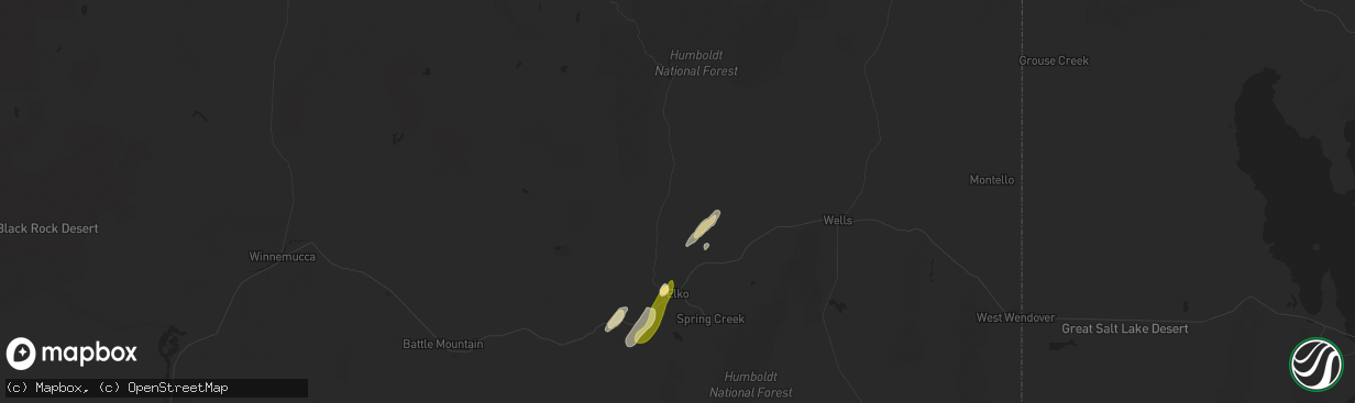 Hail map in Elko, NV on August 12, 2014