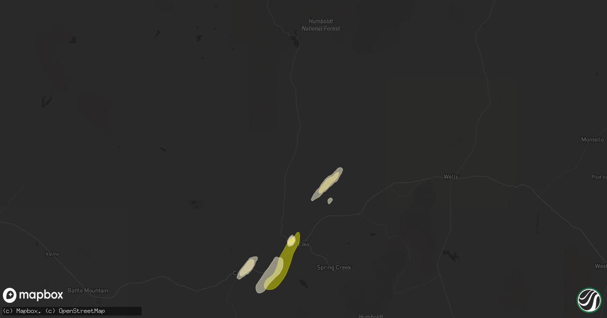 Hail map in Elko, NV on August 12, 2014