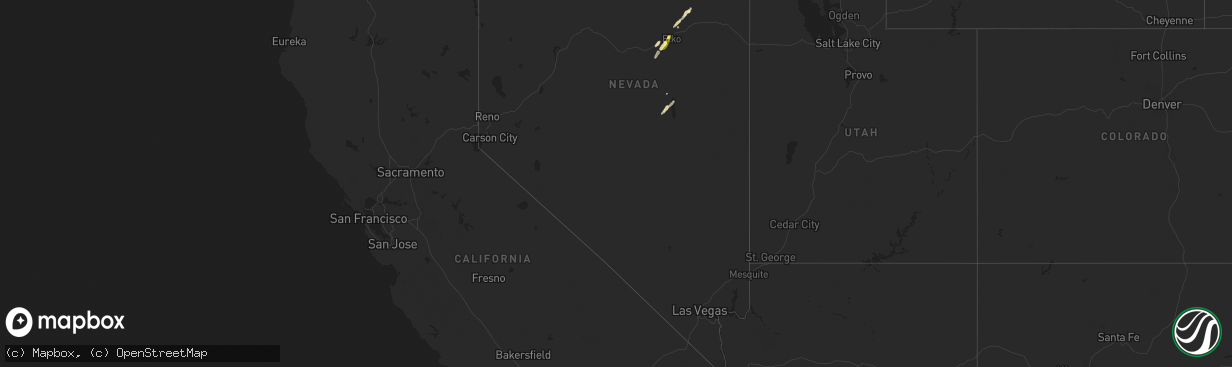 Hail map in Nevada on August 12, 2014