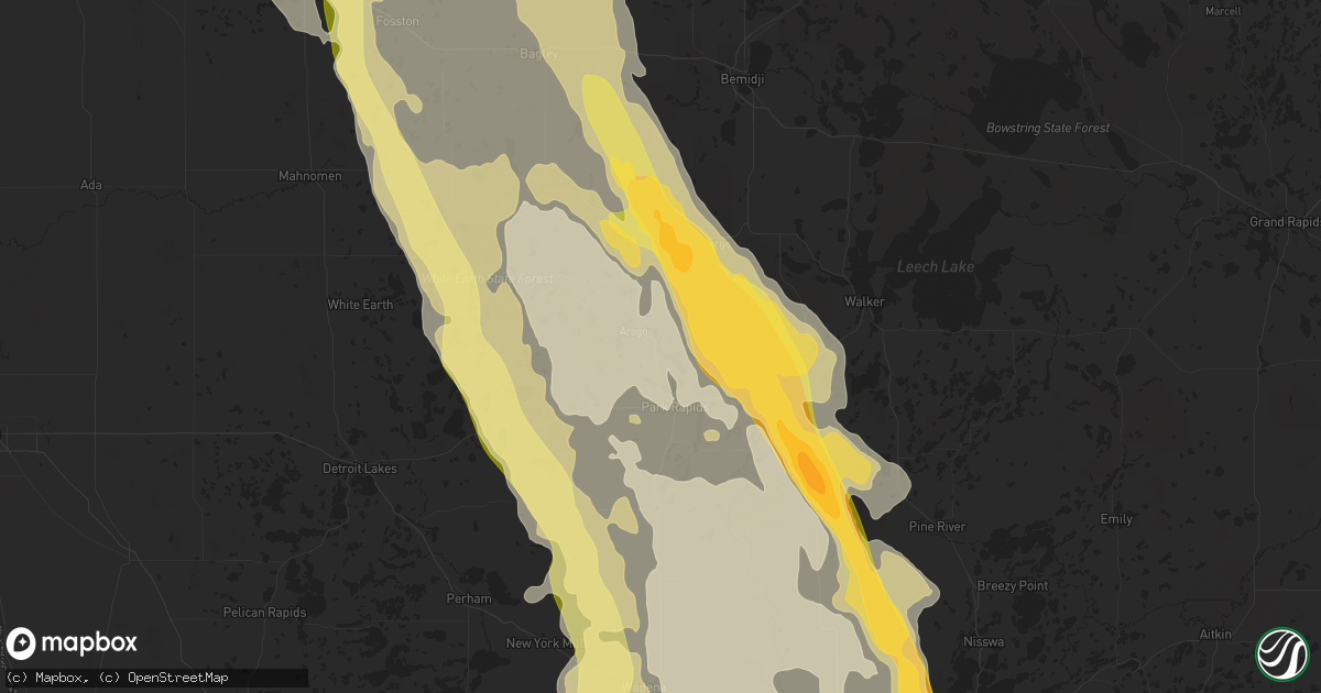 Hail map in Park Rapids, MN on August 12, 2015