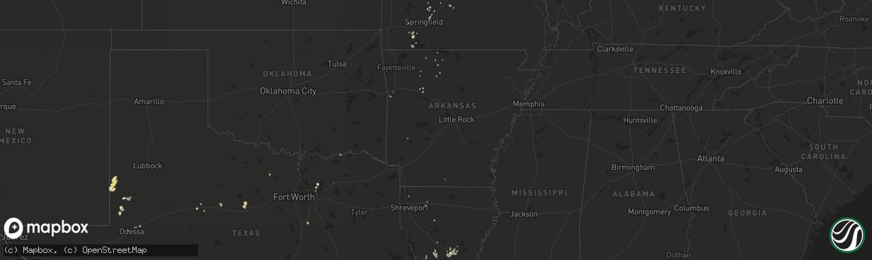 Hail map in Arizona on August 12, 2016